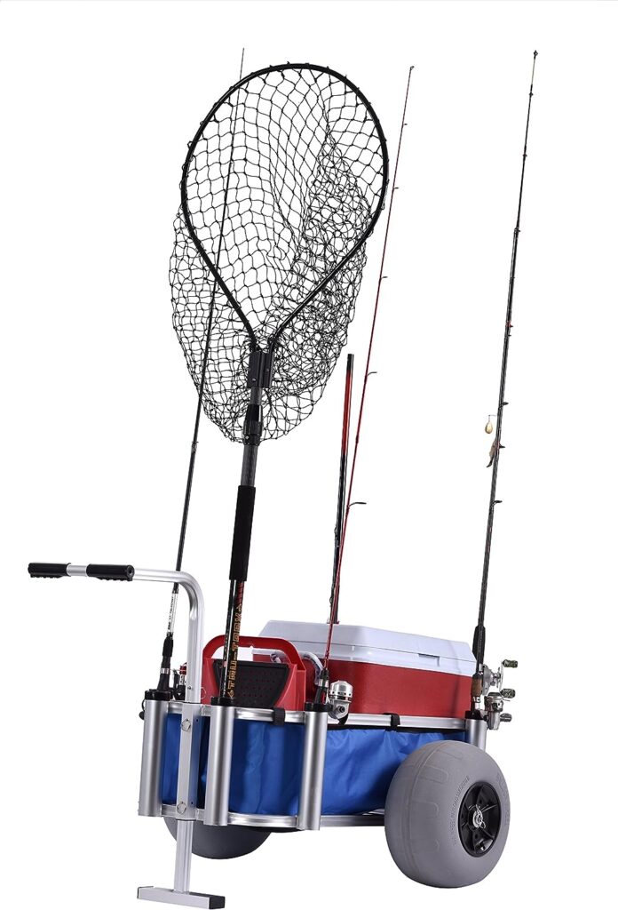 Juggernaut Carts - AFCART-BLUE Blue Fish and Marine Cart, 27 Height, 40 Width, 30 Length,