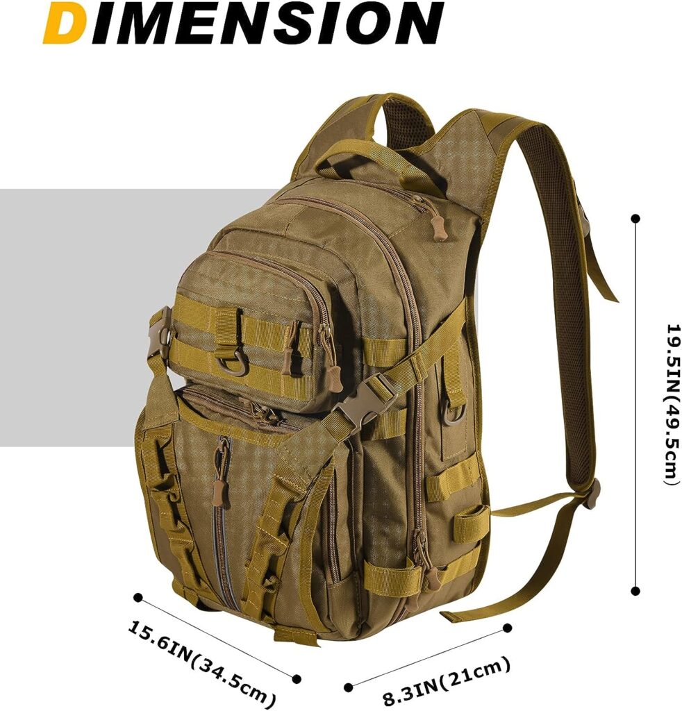 Backpack Fishing Bag, Fishing Tackle Bag with Rod Holder, Water-Resistant Fishing Backpack Tackle Sling Bag,Outdoor Shoulder Fishing Gear Bag,Saltwater Tackle Bag,Fishing Gift for Men