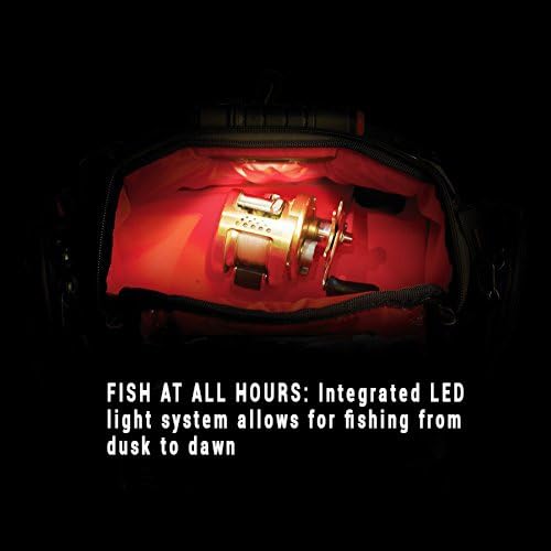 Wild River by CLC WT3503 Tackle Tek Recon Lighted Compact Tackle Backpack Four PT3500 Trays, Clear, Water-Resistant Phone Storage,Beige