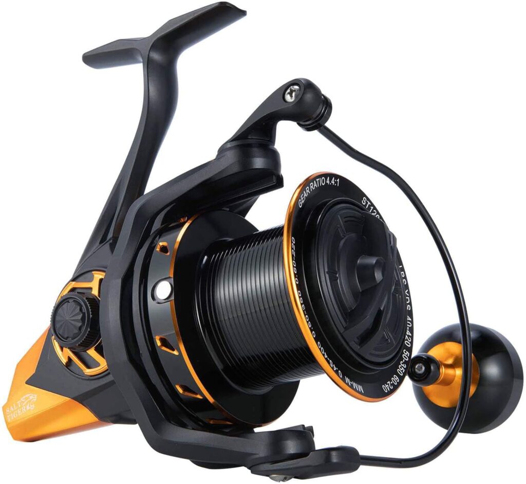 Dr.Fish Saltwater Spinning Reels, Full Metal Surf Fishing Reel, 13 +1 BB, 52LB Max Drag Ocean Sea Fishing Reel, Heavy Duty Long Cast Offshore Trolling Reel