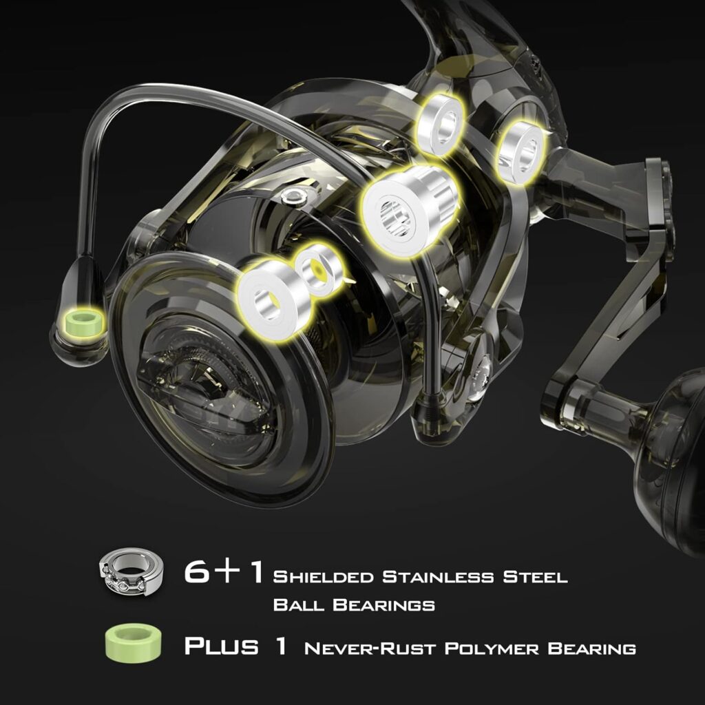 KastKing Kapstan Elite Saltwater Spinning Reel - IPX6 100% Waterproof – Up to 55LBs Max Drag Big Game Fishing Reel - CNC Aluminum Body - Power Handle, 6+1+1 Corrosion-Resistance Bearing System