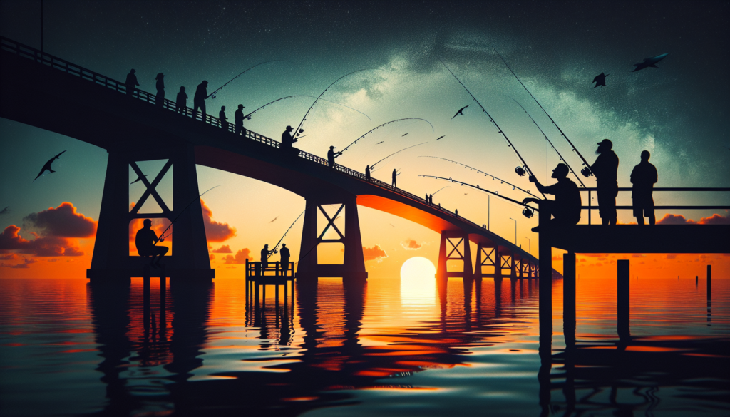 Florida Keys Bridge Fishing At Night