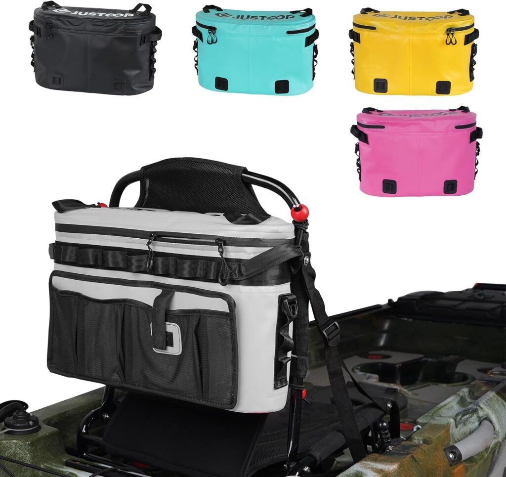 JUSTOOP Kayak Cooler Behind Seats Waterproof Kayak Seat Back Coolers for Kayaking, Beaches, Paddleboarding, Kayak Cooler Bags with Leakproof Material for Keeping Drinks Cool All Day