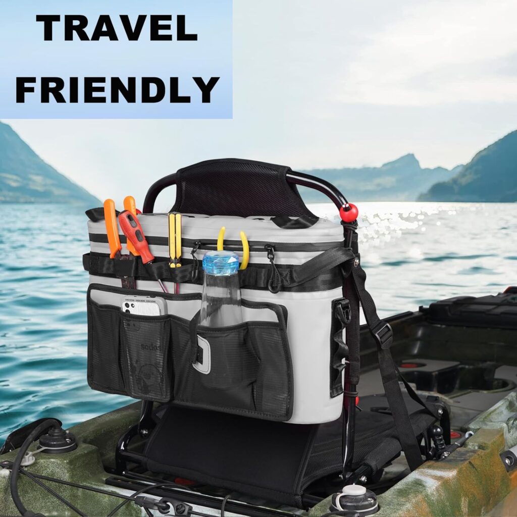 JUSTOOP Kayak Cooler Behind Seats Waterproof Kayak Seat Back Coolers for Kayaking, Beaches, Paddleboarding, Kayak Cooler Bags with Leakproof Material for Keeping Drinks Cool All Day