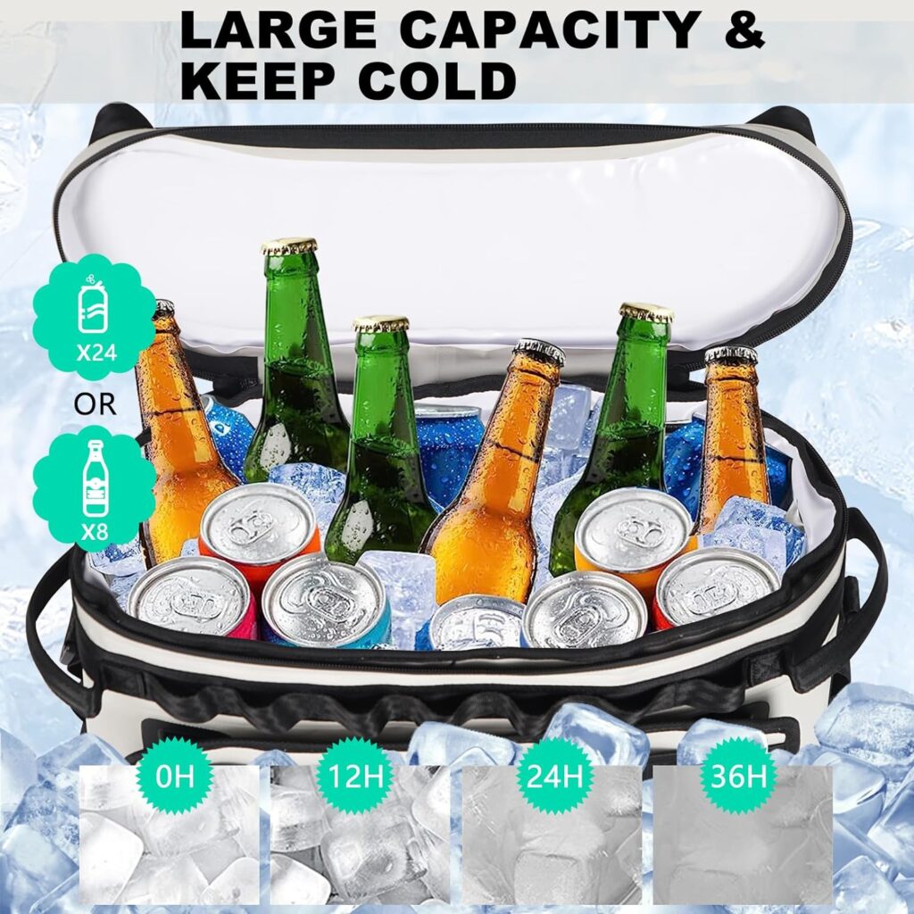 JUSTOOP Kayak Cooler Behind Seats Waterproof Kayak Seat Back Coolers for Kayaking, Beaches, Paddleboarding, Kayak Cooler Bags with Leakproof Material for Keeping Drinks Cool All Day