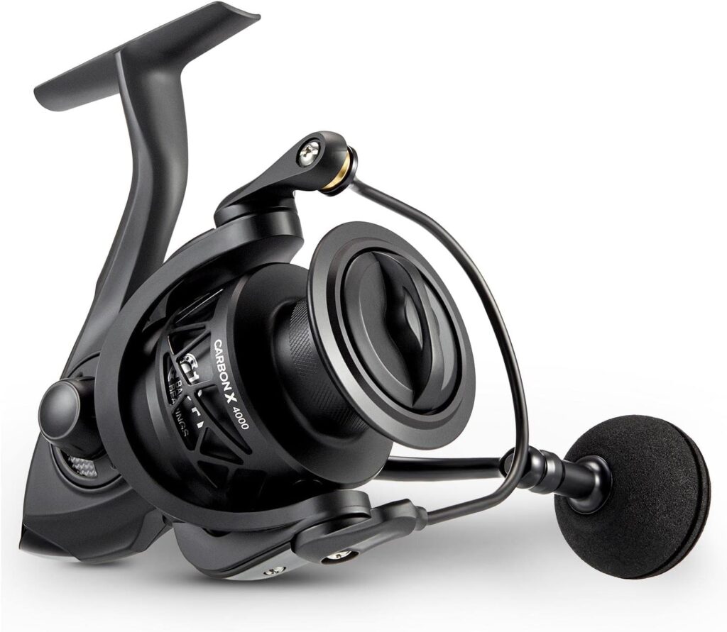 Piscifun Carbon X Spinning Reels, Light to 5.1oz, Carbon Frame and Rotor, 33LBs Max Drag, 10+1 Shielded BB, 5.2:1/6.2:1 High Speed Gear Ratio, Smooth Powerful Saltwater Freshwater Spinning Reel