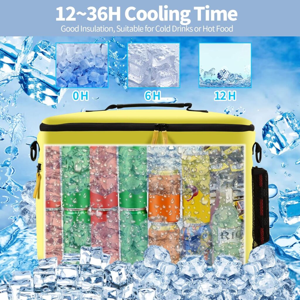 Riian Kayak Cooler, Multi-Pocket Collapsible Kayak Accessory, Kayak Accessory Cooling Bag Keeps Food at Optimal Temperature, Waterproof Kayak Seat Back Cooler for Kayaking, Fishing, Travel