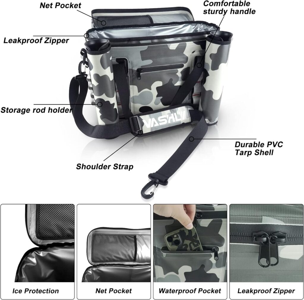 Vashly Kayak Cooler, Waterproof Seat Back Cooler for Kayaks, Kayak Accessories Cooler Bag, Cooler for Kayaking, Beaches, Travel, Lunch, Trips