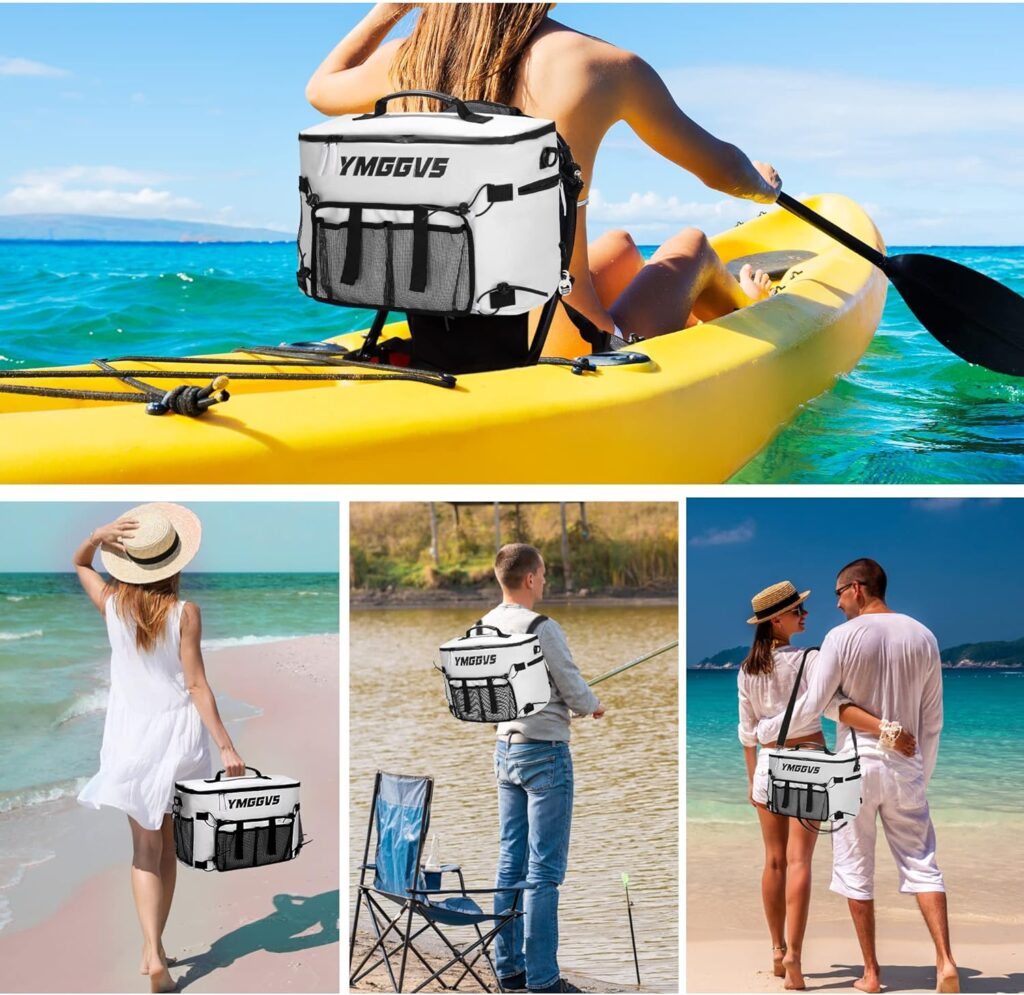 YMGGVS Kayak Cooler,Waterproof Seat Back Cooler for Kayaks,Kayak Accessories Cooler Bag,High Capacity ice Cooler for Kayaking, Fishing,Camping, Beach,with Bottle Opener,Keep Cold All Day