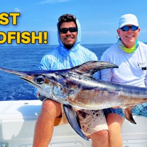 He Finally Caught His First Swordfish!