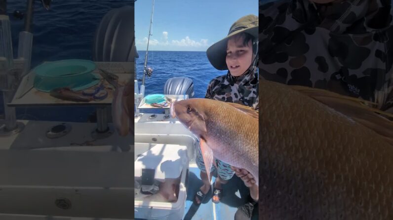 Young kids catching 30 inch Florida Keys snappers.